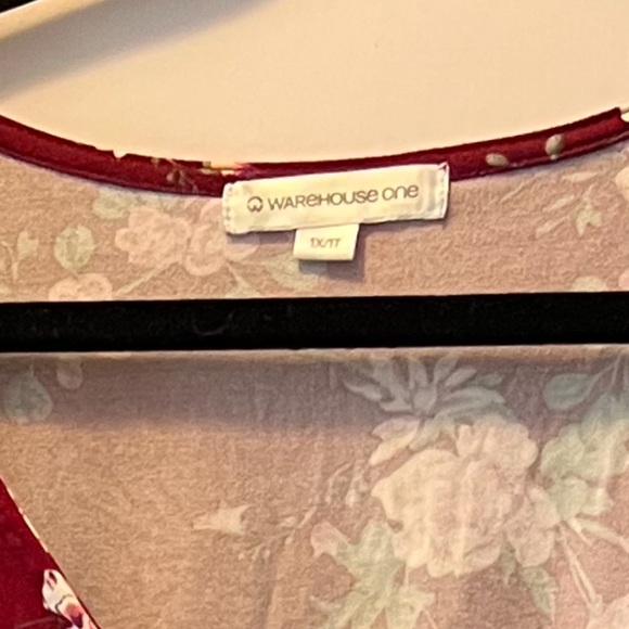 Red Floral Dress Shirt - Picture 3 of 3